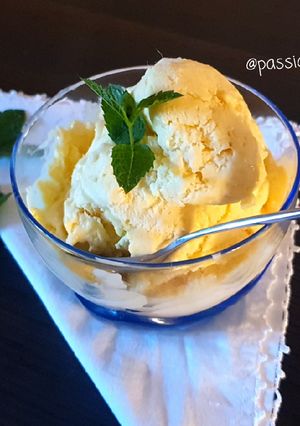 Foto di Gelato al mango senza gelatiera