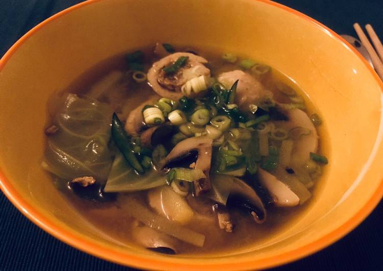 Homemade miso soup 🍄