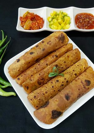 A picture of Pavbhaji paratha.