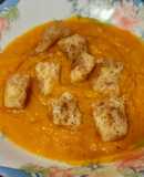 Bacalao con puré de calabaza y puerro