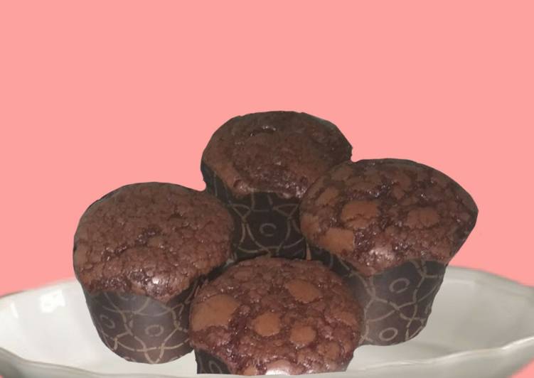 Resep Brownies cupcake ekonomis 3 bahan yang Lezat Sekali