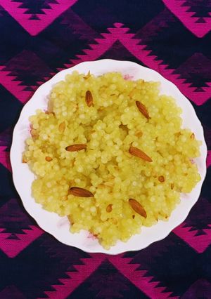 A picture of Sabudana Halwa.