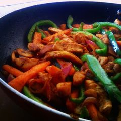 A picture of Honey Soy Sauce Chicken Breast Stir Fry.