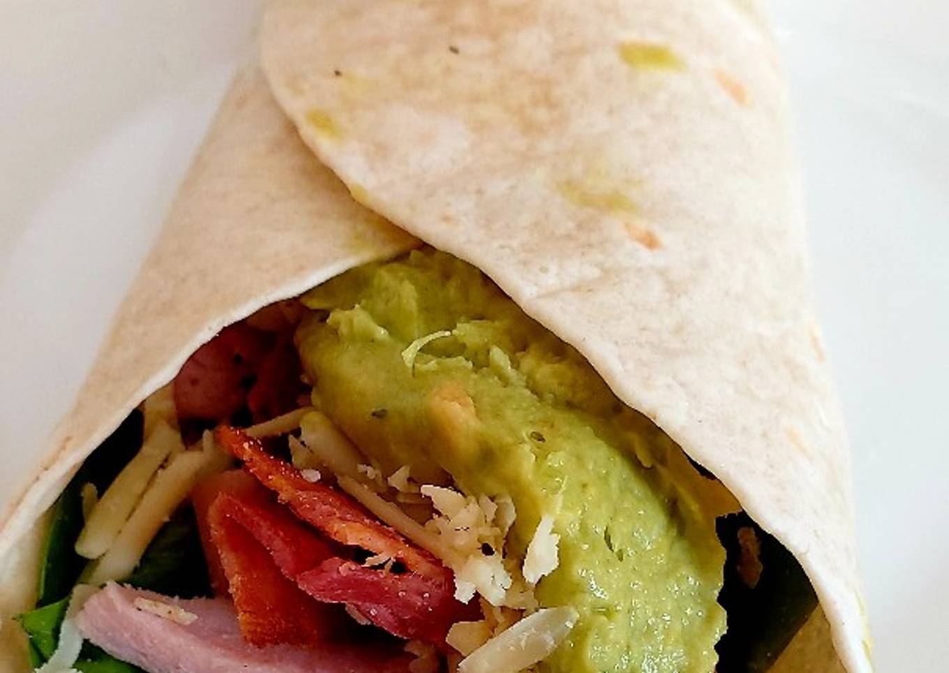 My Bacon, Ham & Cheese Wrap ðŸ˜—#Lunch#Brunch#Mysterybox