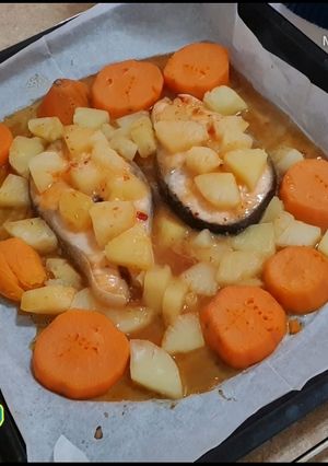 รูปของ แซลมอนอบสับปะรด🍍🐟