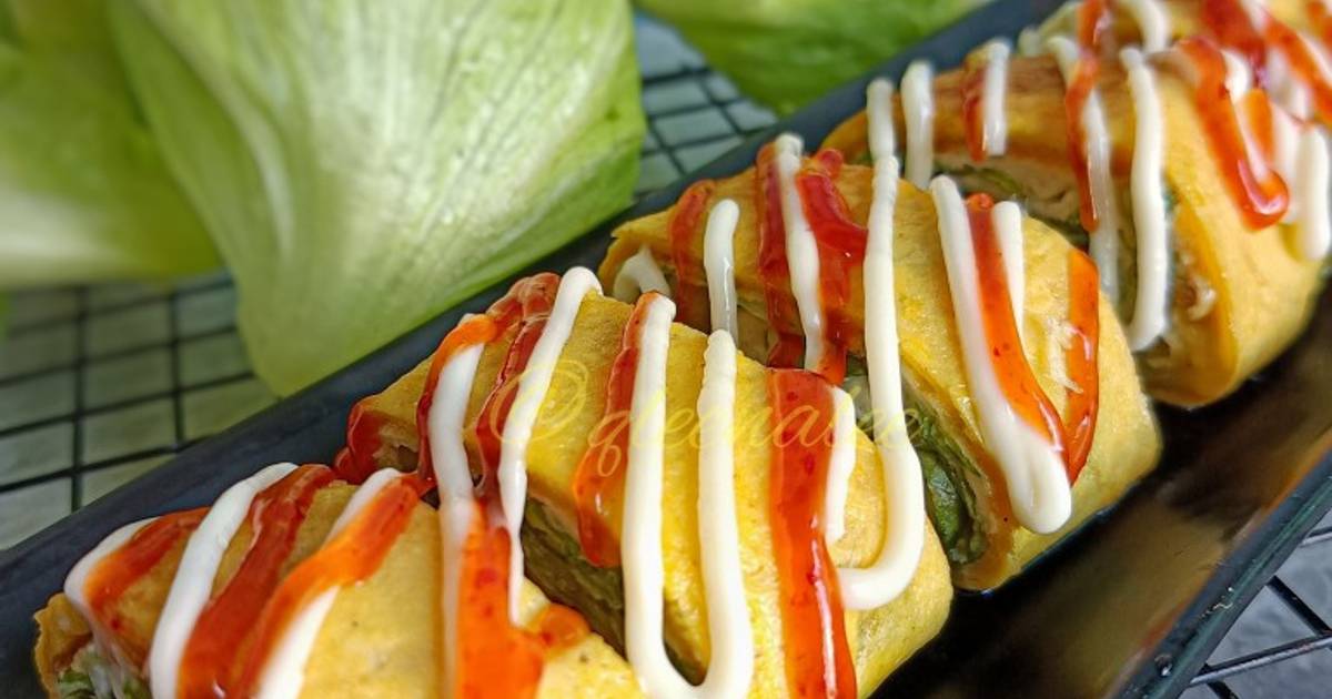 Resipi Egg Roll Iceberg Lettuce oleh Leeina Qaliena Cookpad
