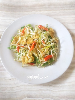Foto resep 452. Tumis buncis tauge telur dadar