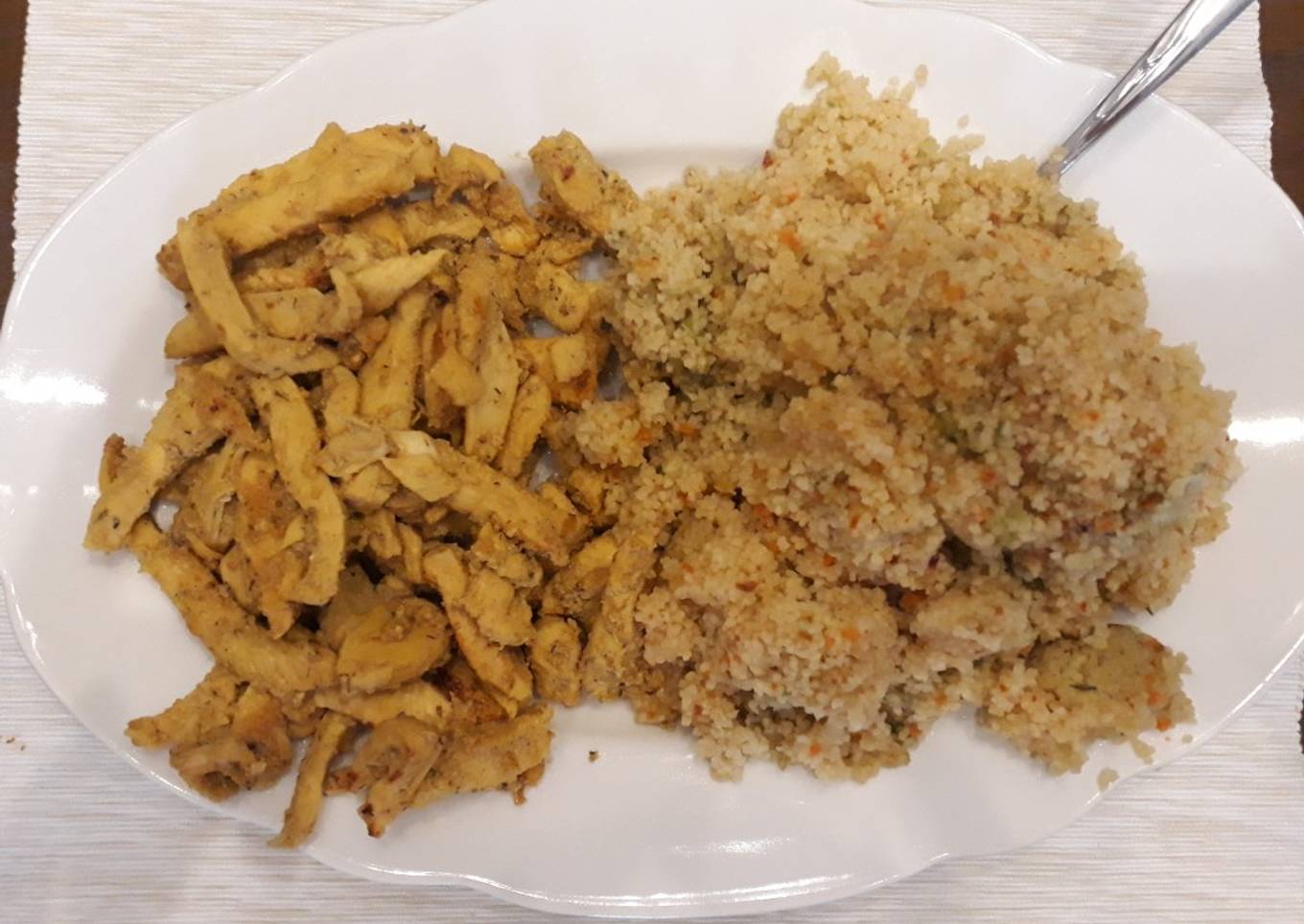 Tiras de pollo con especias