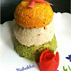 A picture of Tricolor Jeera Rice.