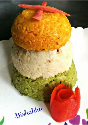 A picture of Tricolor Jeera Rice.