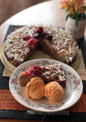 O poză a rețetei Strawberry 🍓 polenta cake.