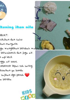Foto resep Bubur kuning ikan nila (MPASI 6+)