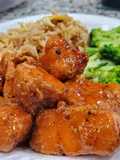 Honey Garlic Salmon Bites