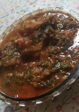 A picture of Spinach soup.