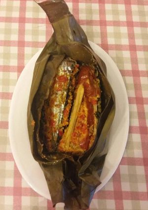 Foto resep Pepes ikan kembung daun pepaya