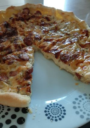 Une photo de Quiche bechamel knackis