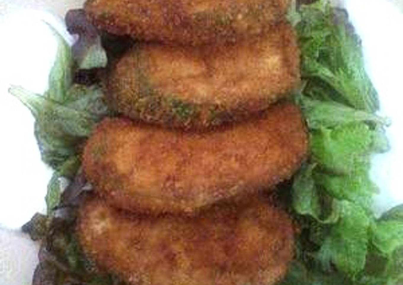 Calabazas empanizadas con dip de queso crema y yoghurt