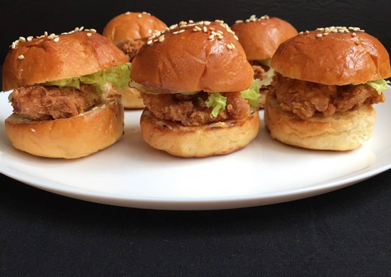 Crispy Fried Chicken Mini Burger