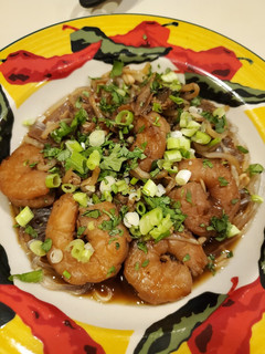 A picture of Shrimp noodle soup.