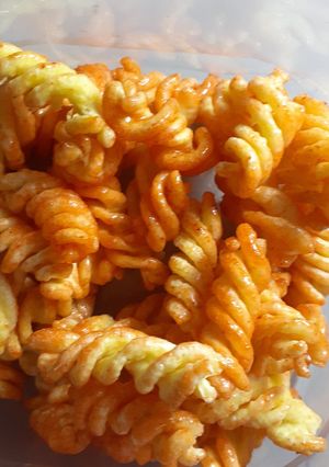 Hình của món Nui ngào đường.