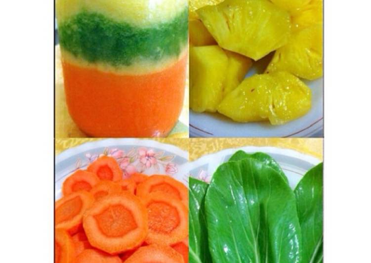 Smoothies PoNeTel (Pokcoy Nenas dan Wortel)