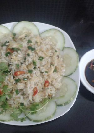 Hình của món Cơm rang ức gà.