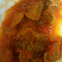 A picture of Spicy tumeric beef stew.
