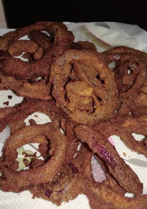 A picture of Crispy onion rings#Appetizzer#myfavriteasterdish.