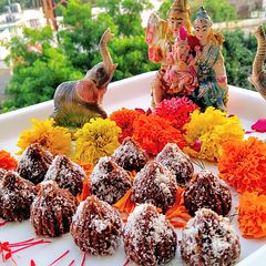 A picture of Drinking Chocolate Modak.