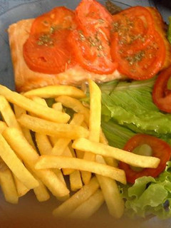 Una foto de Salmón al horno