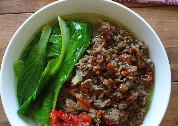 Cara membuat Mie ayam daging cincang Cara membuat Mie ayam daging cincang