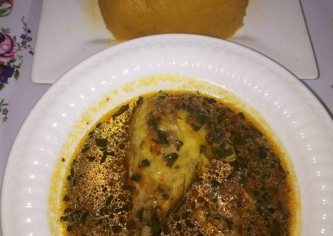 Simple Way to Make Any-night-of-the-week Onunu(Rivers State Delicacy/Pounded Yam)with Turkey Pepper Soup