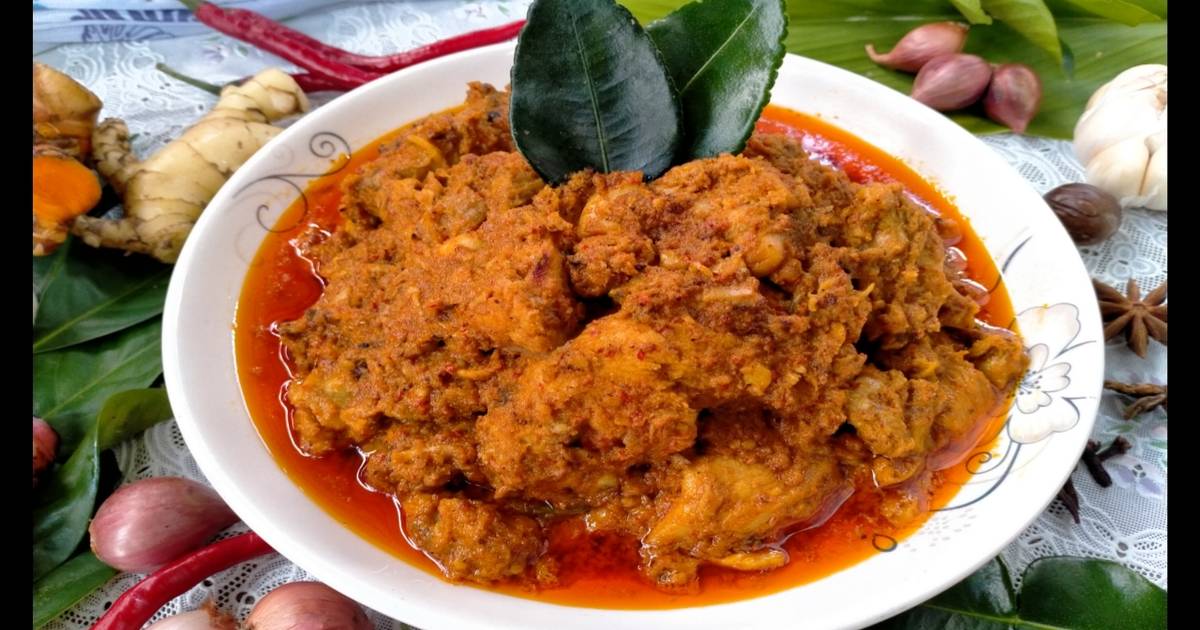  Resep  Resep  Dan Cara Membuat Rendang  Ayam  Pedas oleh 