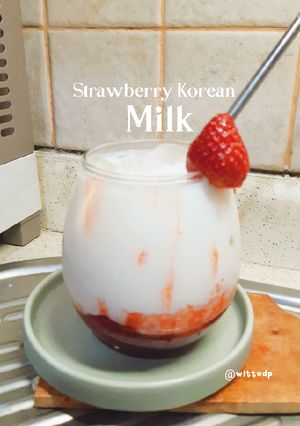 Foto resep Strawberry korean milk
