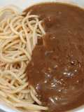 Keema curry spaghetti