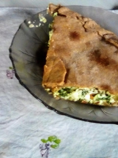 Una foto de Tarta integral de espinaca y ricotta