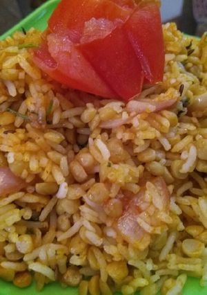 A picture of Chana dal biryani.