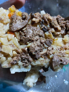 Foto resep MPASI 10+ Nasi Tim ati ayam saus tiram