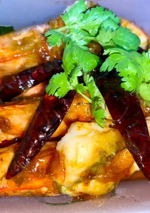 รูปของ กุ้งทอดซอสมะขาม