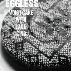 A picture of Eggless moist chocolate cake without oven.