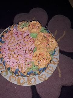 صورة لوصفة تجربه سهله والنتيجه واو 👍🥰🙃😘👍كيكة عيد الغدير