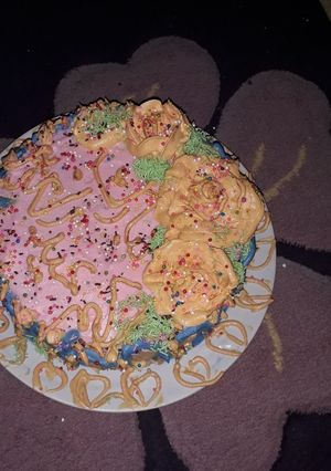 صورة لوصفة تجربه سهله والنتيجه واو 👍🥰🙃😘👍كيكة عيد الغدير