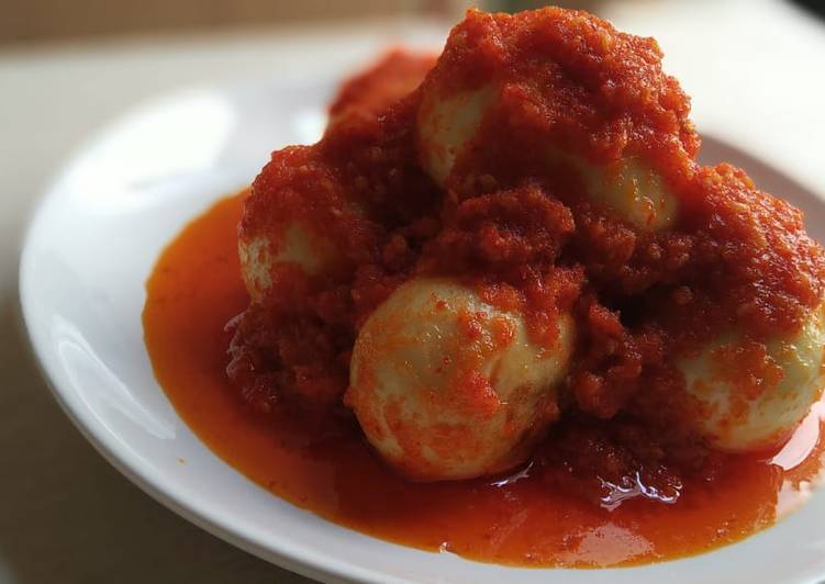 Resep Telur Bulat Balado yang Lezat Sekali