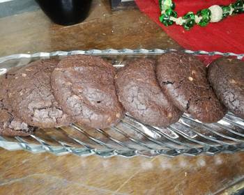 Without Fail Serving Recipe Double chocolate cookies Delicious Nutritious