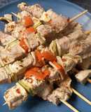 Brochetas de solomillo de cerdo