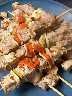 Una foto de Brochetas de solomillo de cerdo