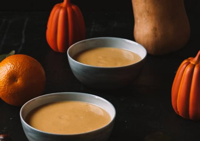 Recette de Rapidité Soupe butternut à l’orange et à la vanille