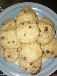 A picture of Banana chocolate chip cookies.
