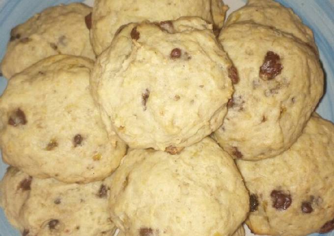 Banana chocolate chip cookies