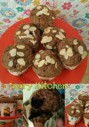 Foto resep Banana chocolate muffin topping almond